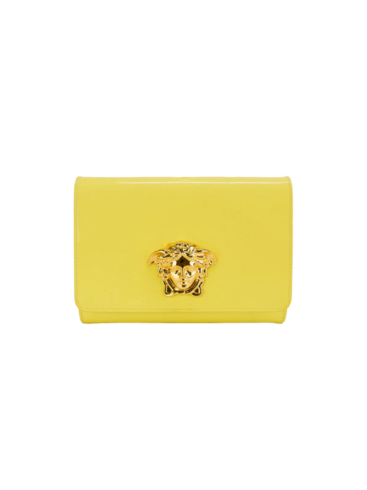 Versace 2010s Yellow Medusa Clutch