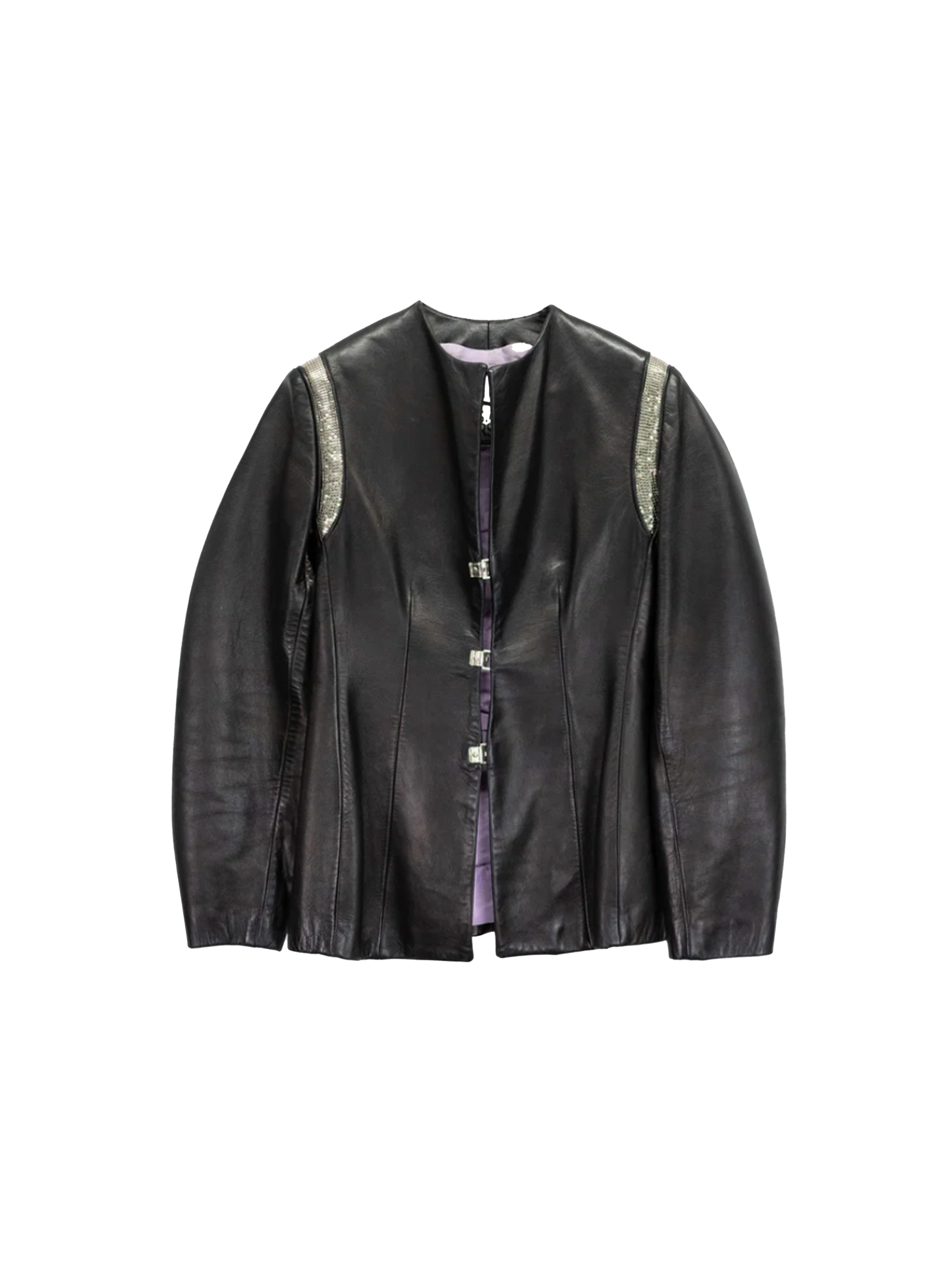 Gianni Versace 2000s Vintage Leather Jacket with Medusa Buckles