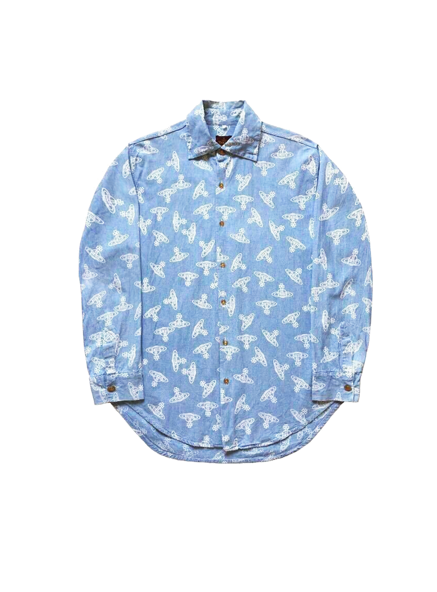 Vivienne Westwood 1980s Denim Logo Print Shirt