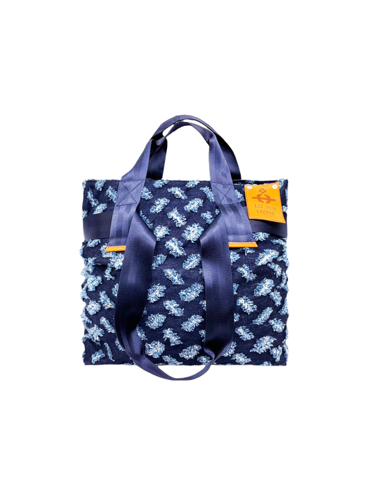 Vivienne Westwood 2000s Denim Cut and Slash Tote Bag