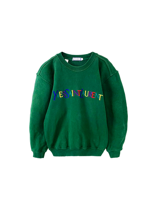 Yves Saint Laurent 1990s Green Crewneck