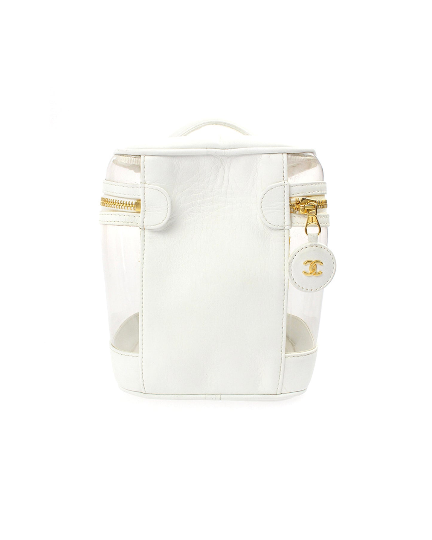 Chanel Vintage Clear White Vanity Handbag