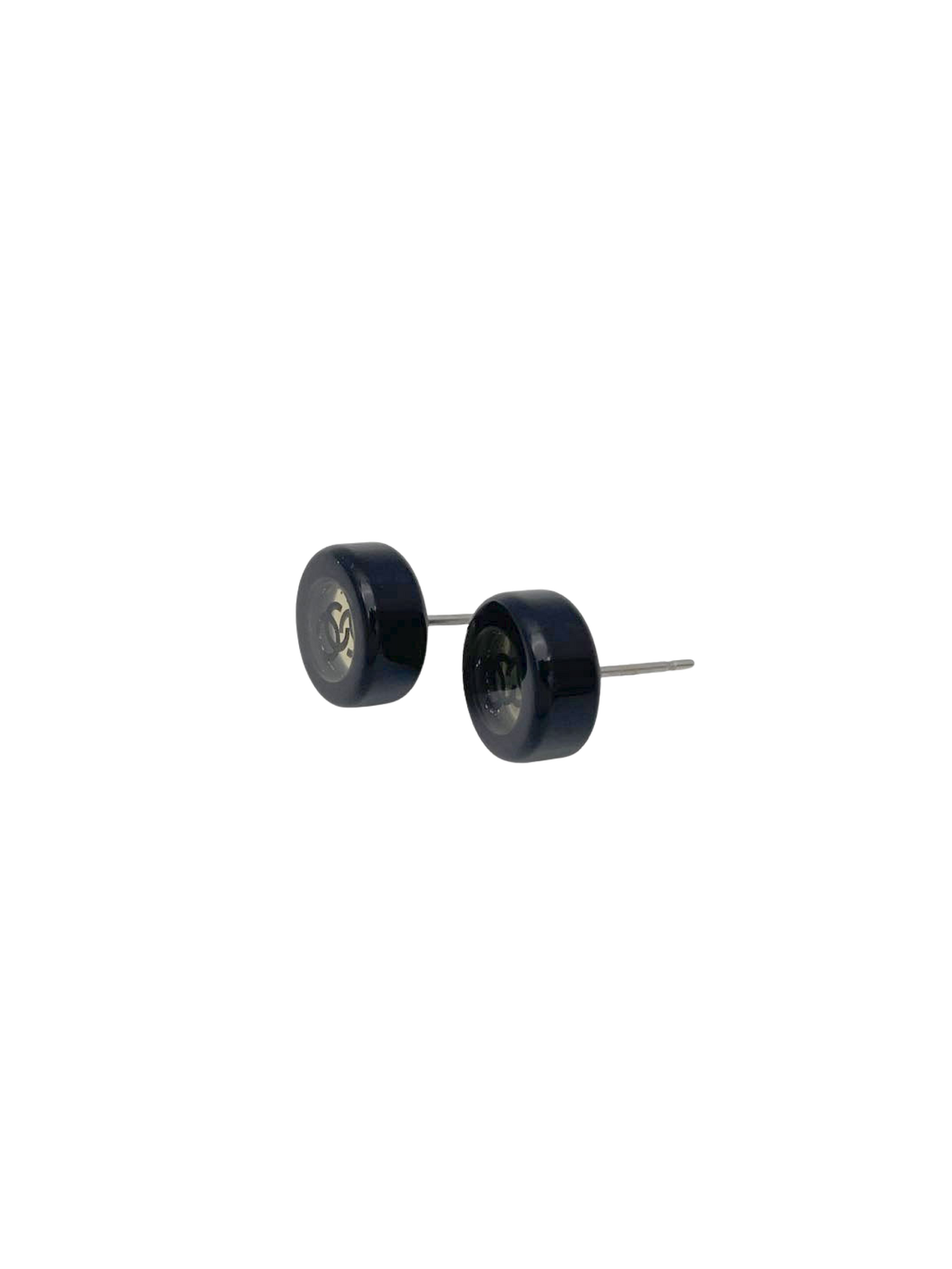 Chanel 2000s Mini Round COCO Mark Mirror Earring