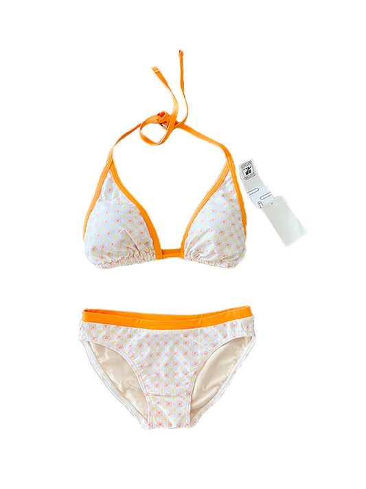 Courrèges 2000s Orange and White Bikini
