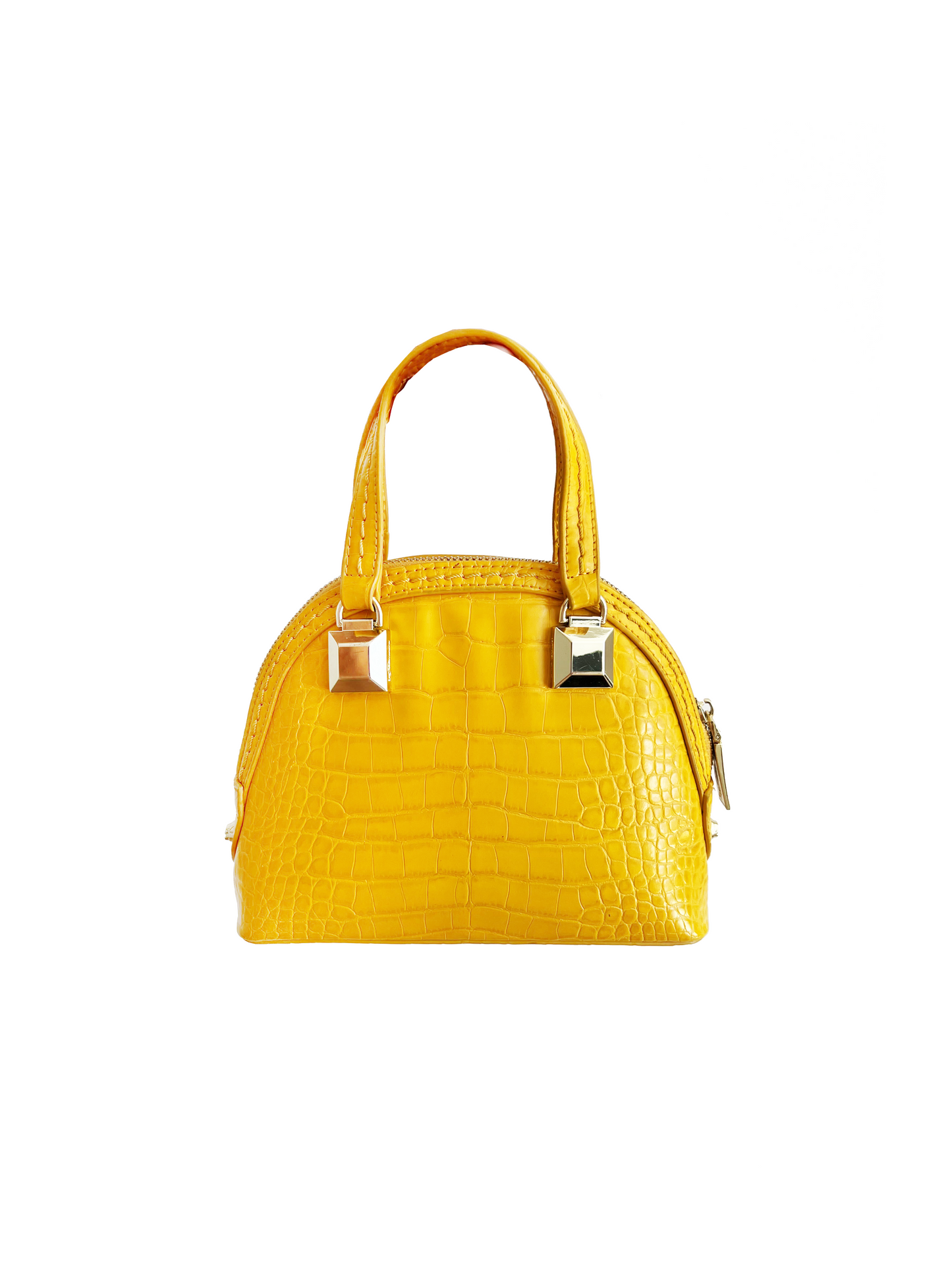 Blumarine 2000s Yellow Faux Leather Handbag