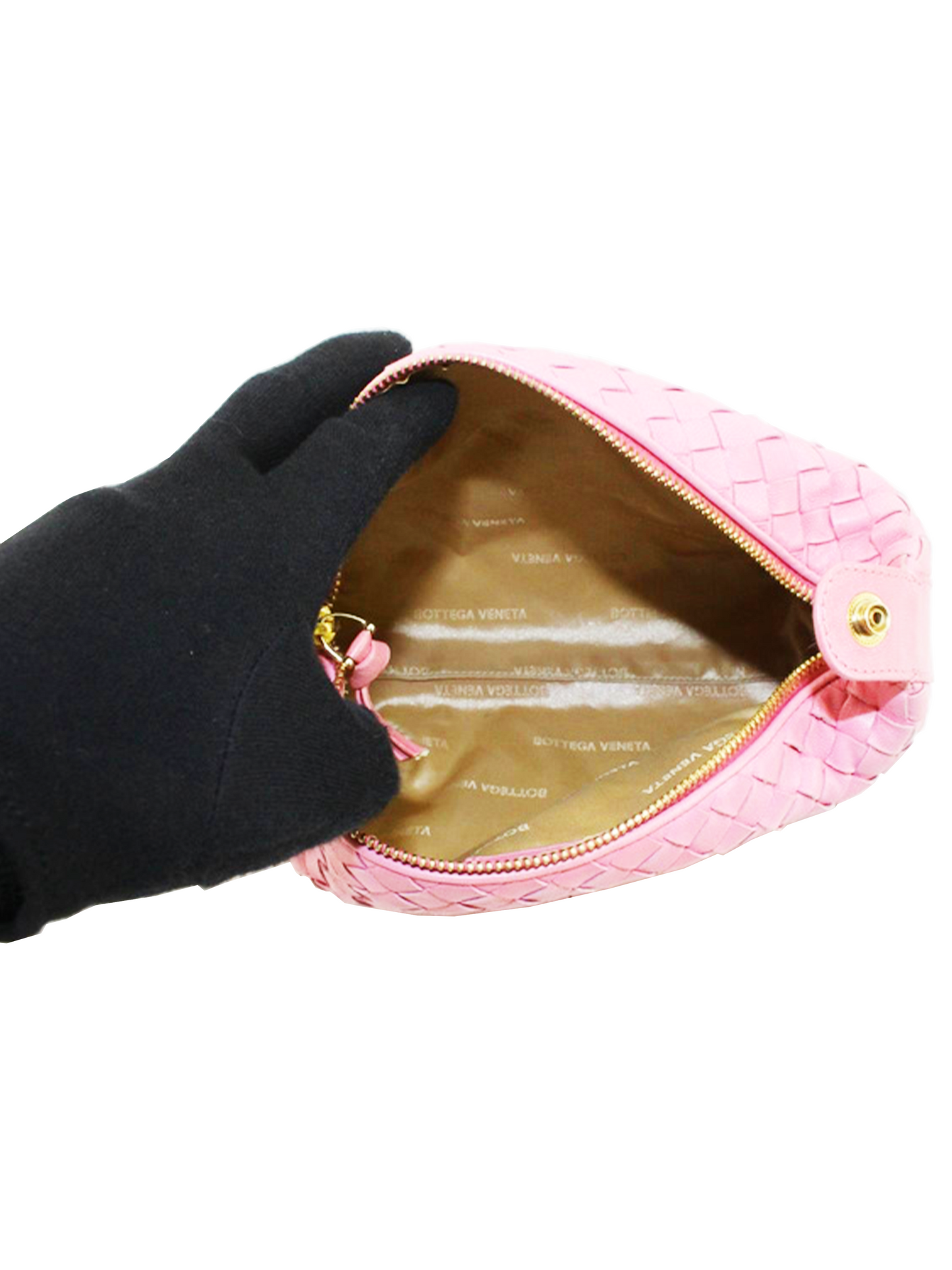 Bottega Veneta Intrecciato Pink Handbag