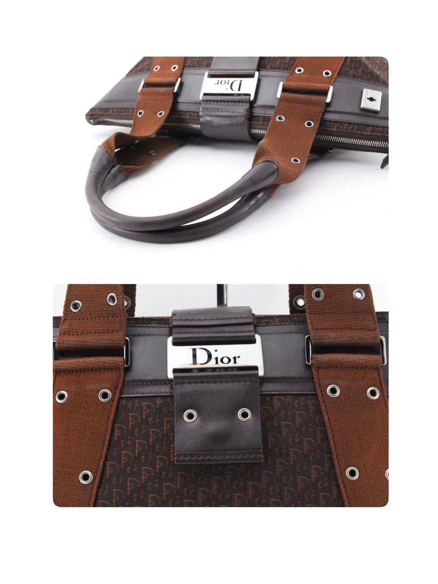 Christian Dior 2000s Street Chic Brown Tote