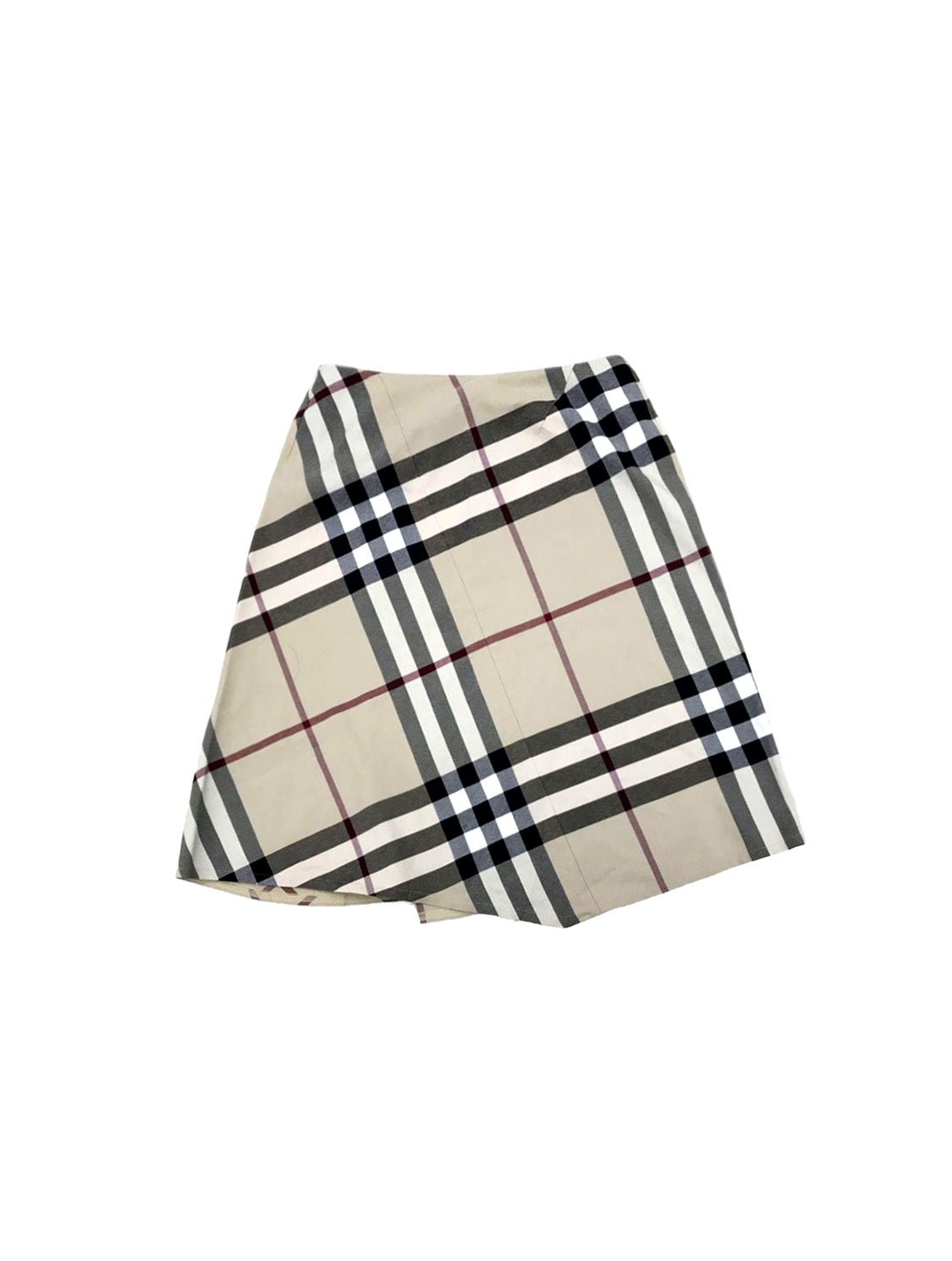 Burberry 2000s Beige Check Skirt