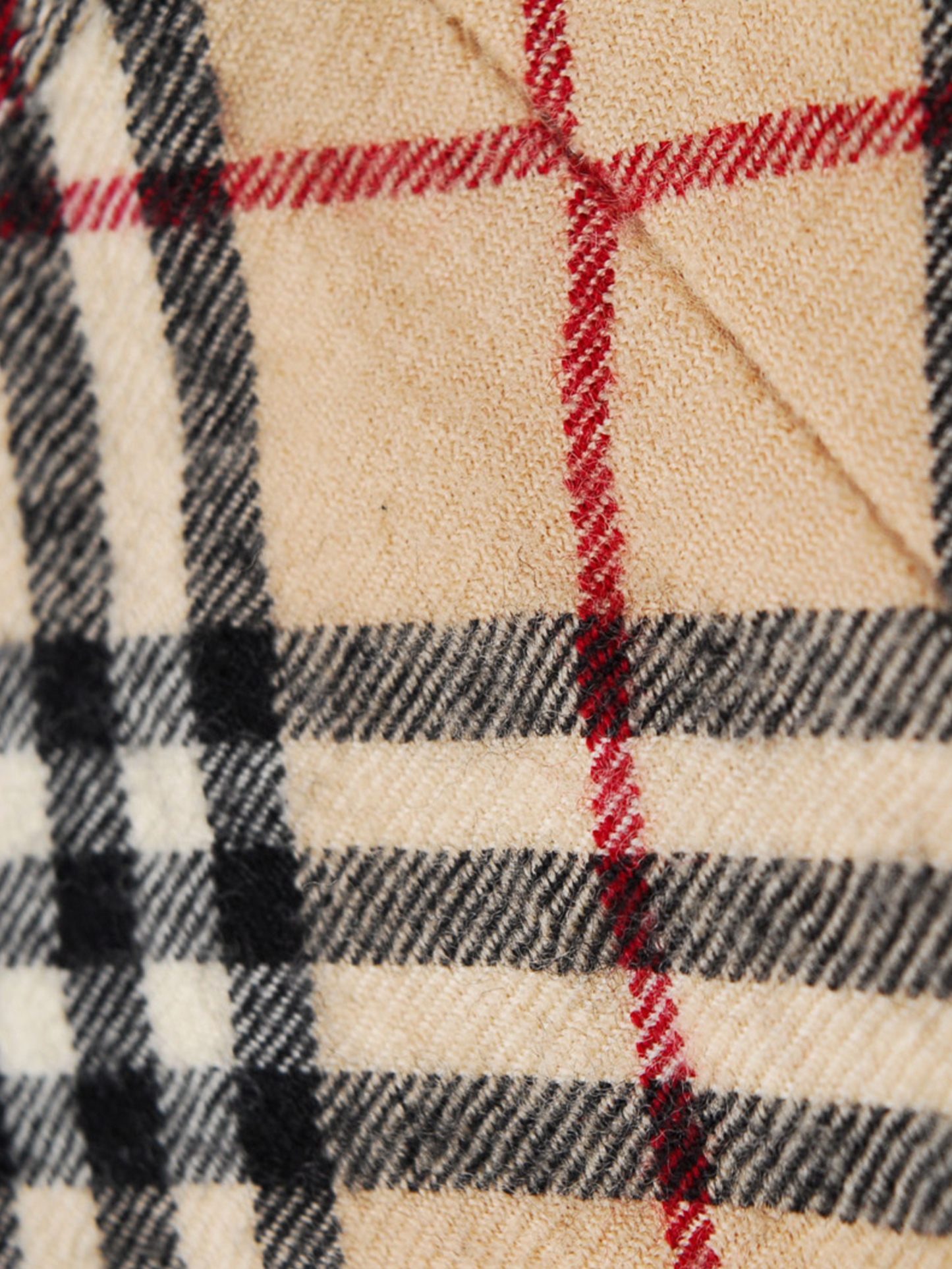Burberry 2000s Beige Tartan Wool Dress