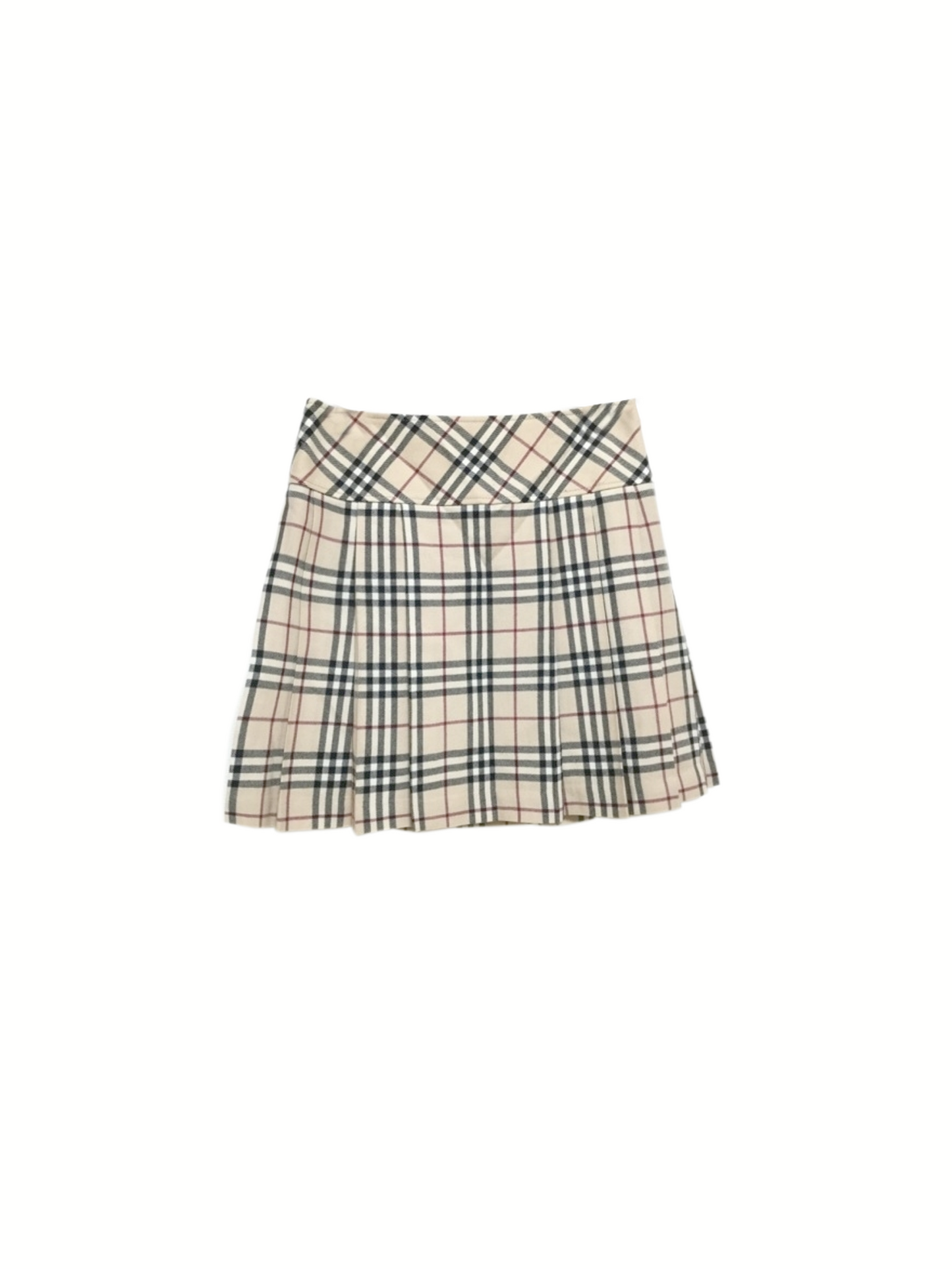 Burberry 2000s Beige Plaid Blue Label Skirt