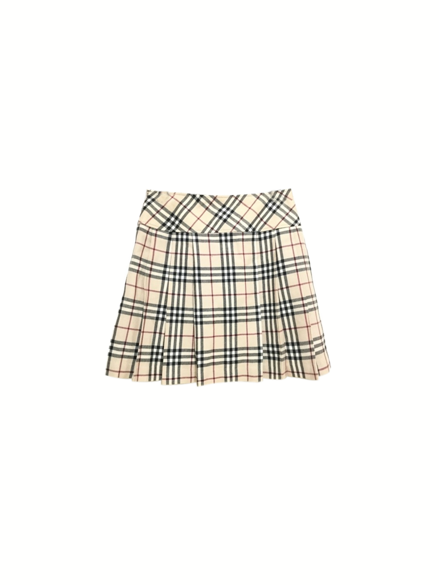 Burberry 2000s Beige Plaid Blue Label Skirt