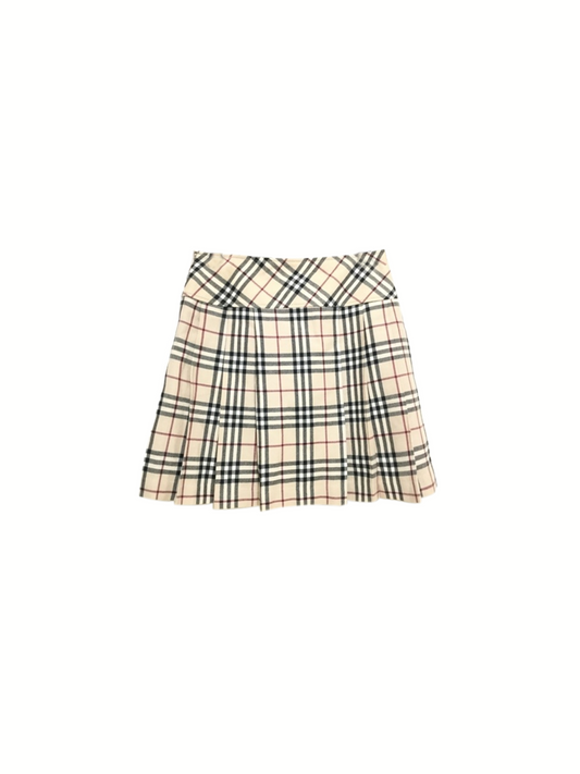 Burberry 2000s Beige Plaid Blue Label Skirt