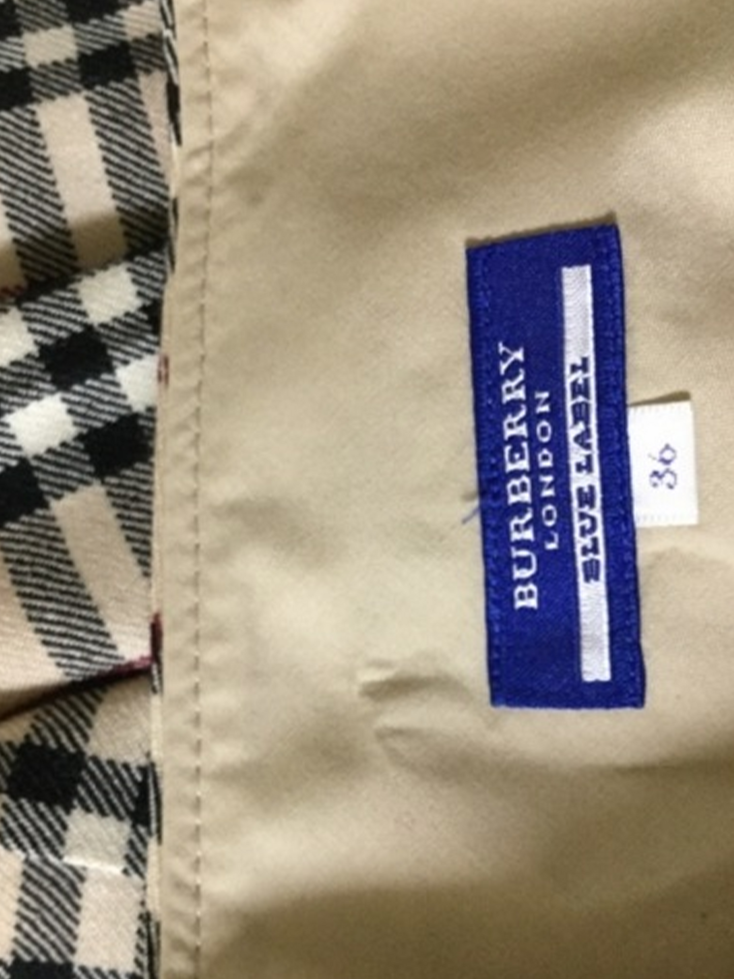 Burberry 2000s Beige Plaid Blue Label Skirt