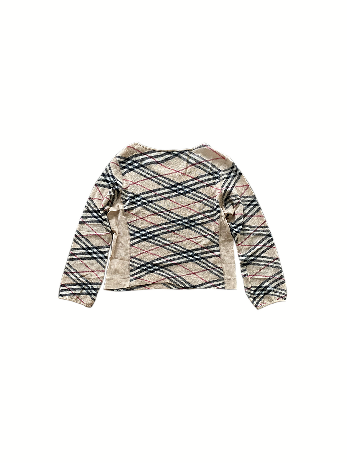 Burberry 2000s Vertical Plaid Sweater