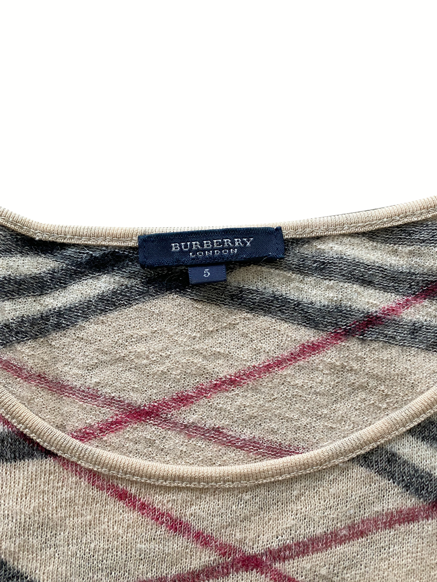 Burberry 2000s Vertical Plaid Sweater