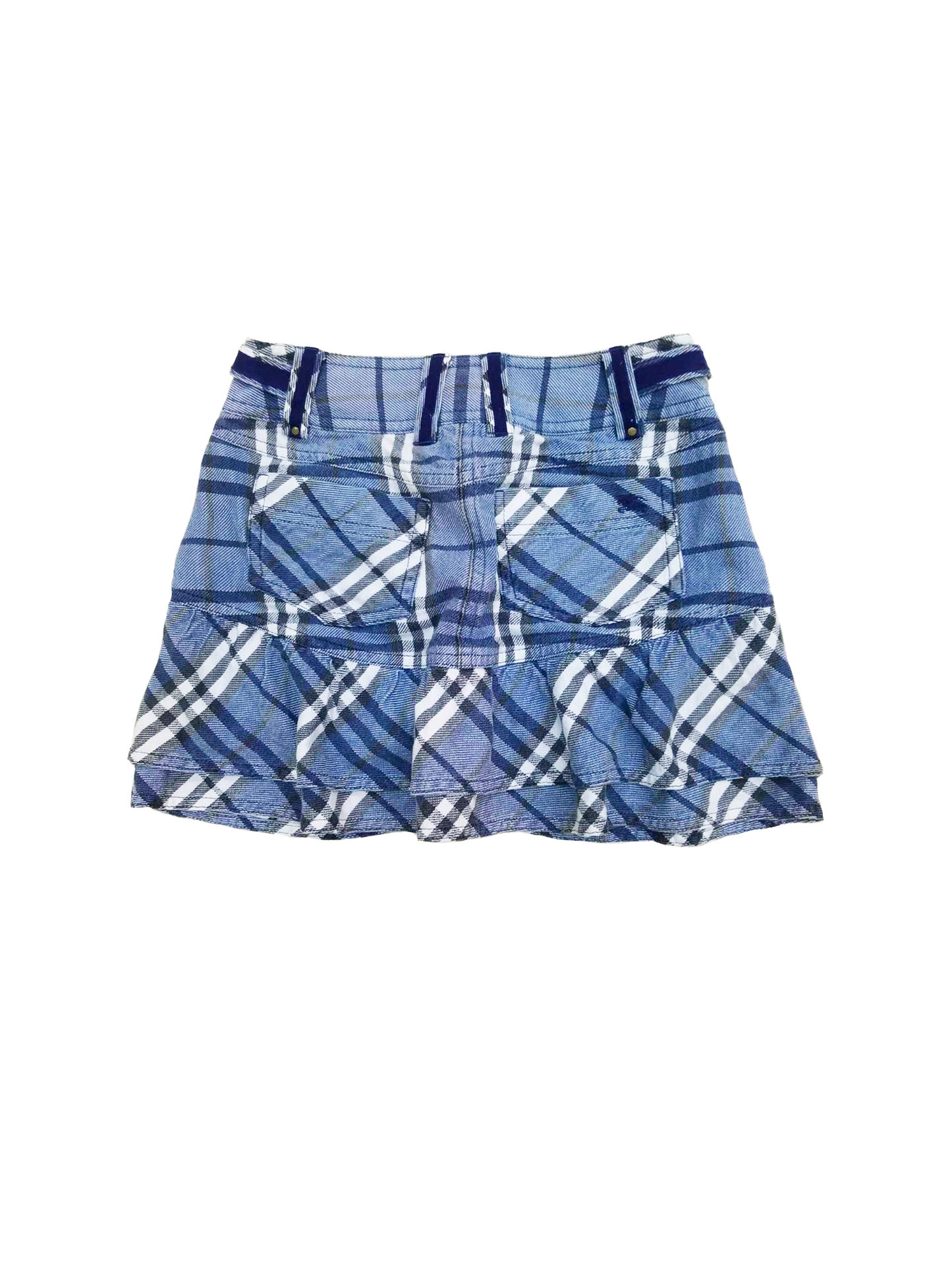 Burberry Blue Label Frill Plaid Skirt