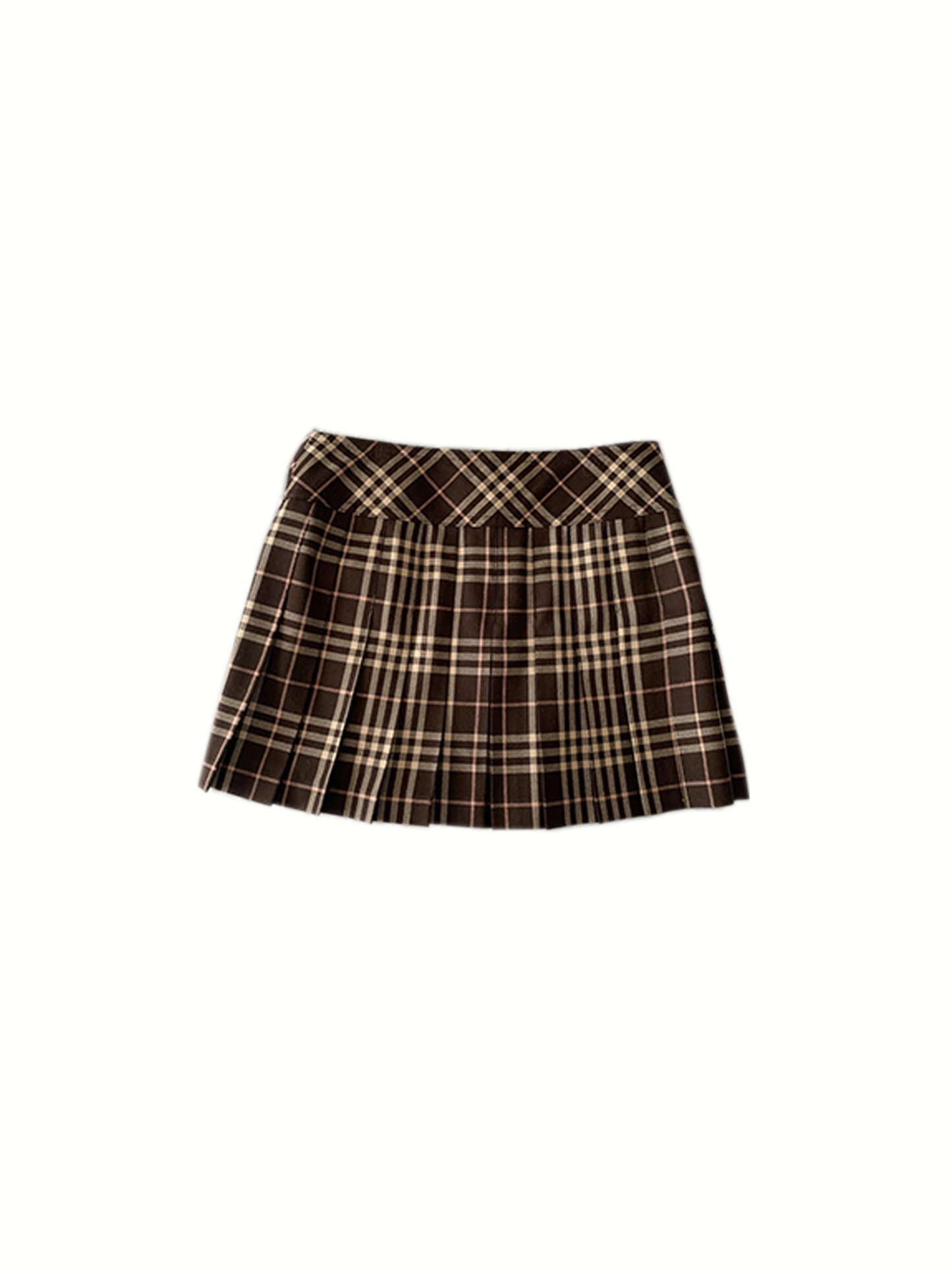 Burberry 2000s Brown Plaid Skirt