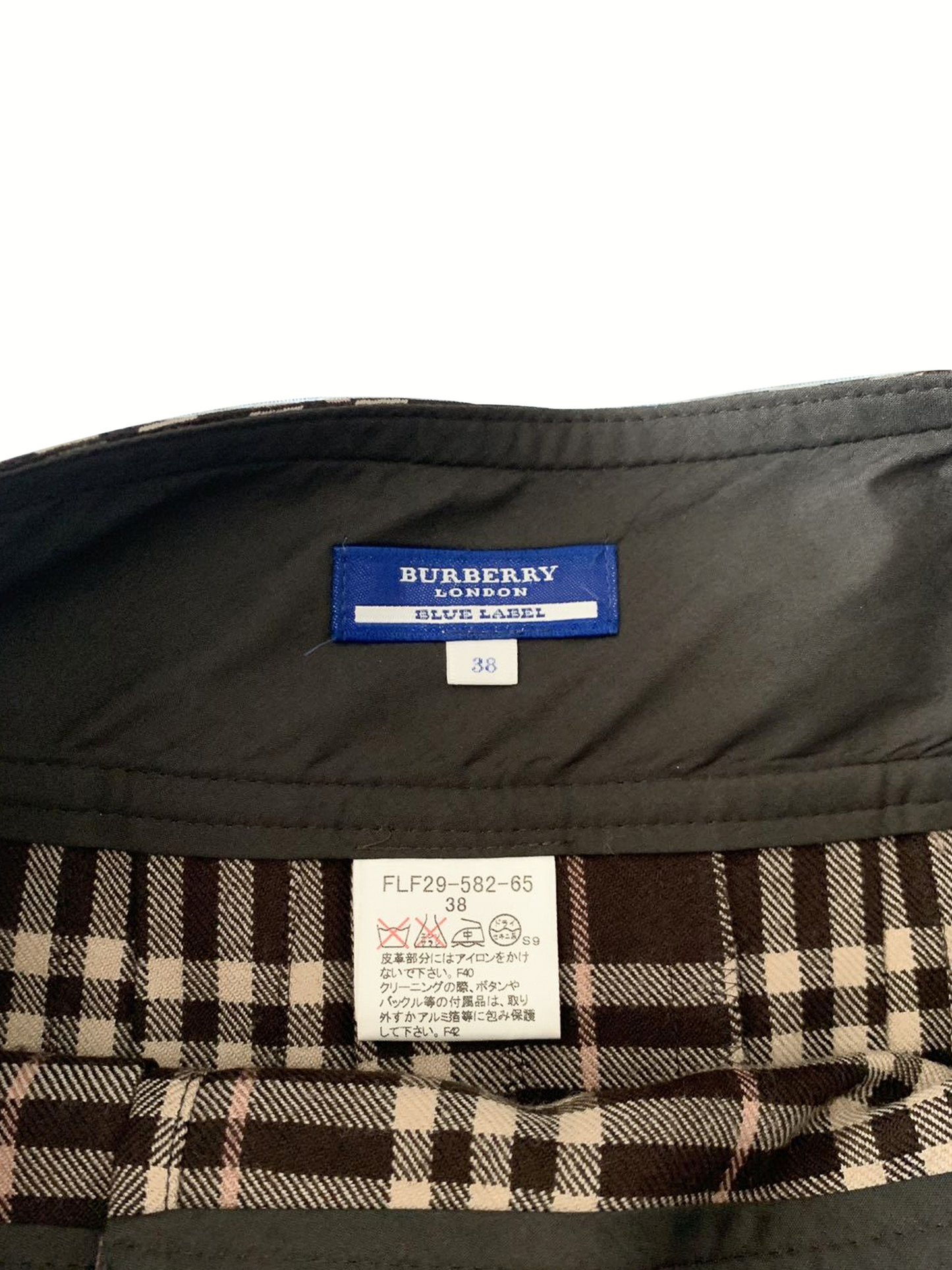 Burberry 2000s Brown Plaid Skirt