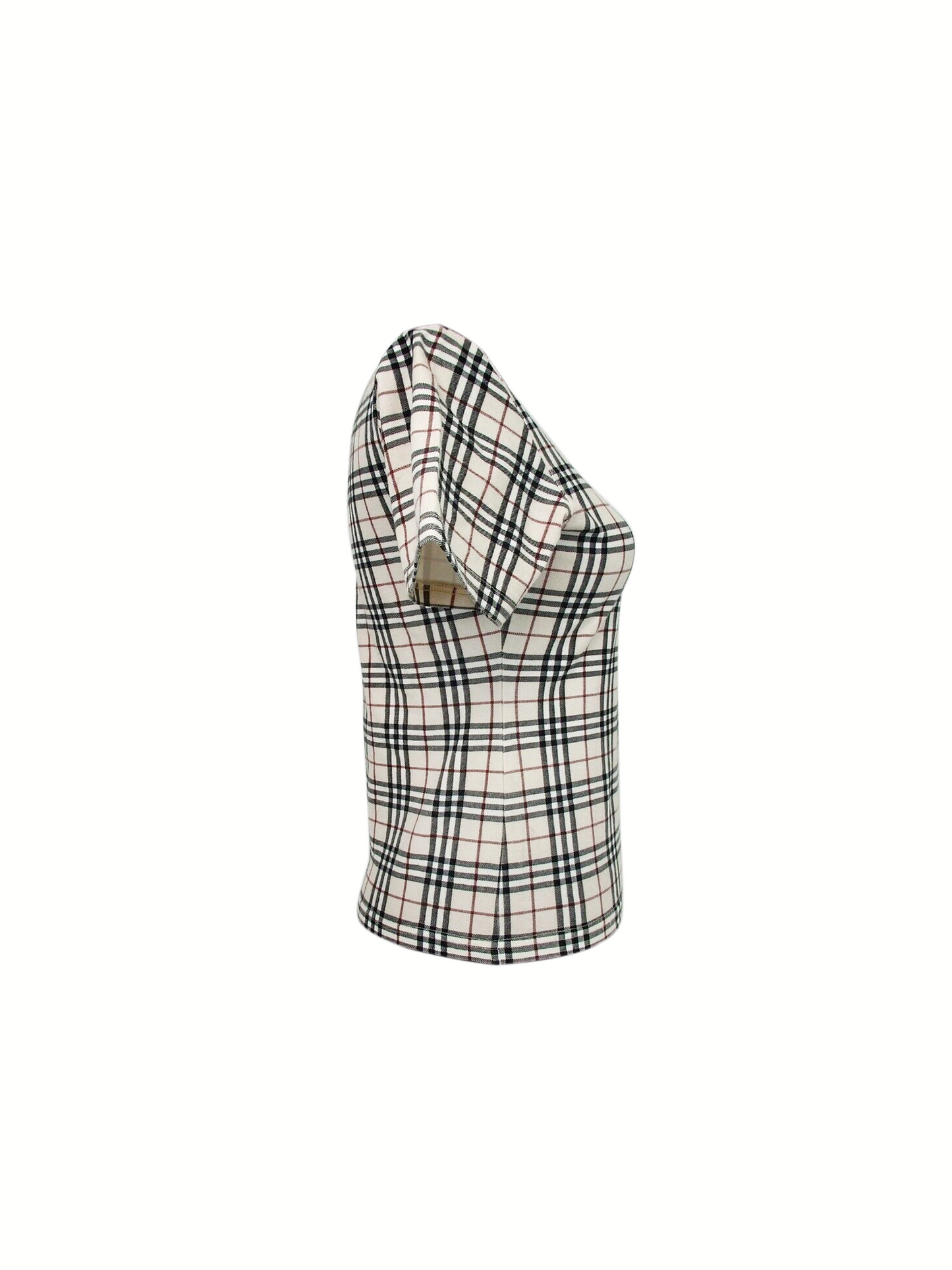 Burberry 2000s Beige Plaid T-Shirt