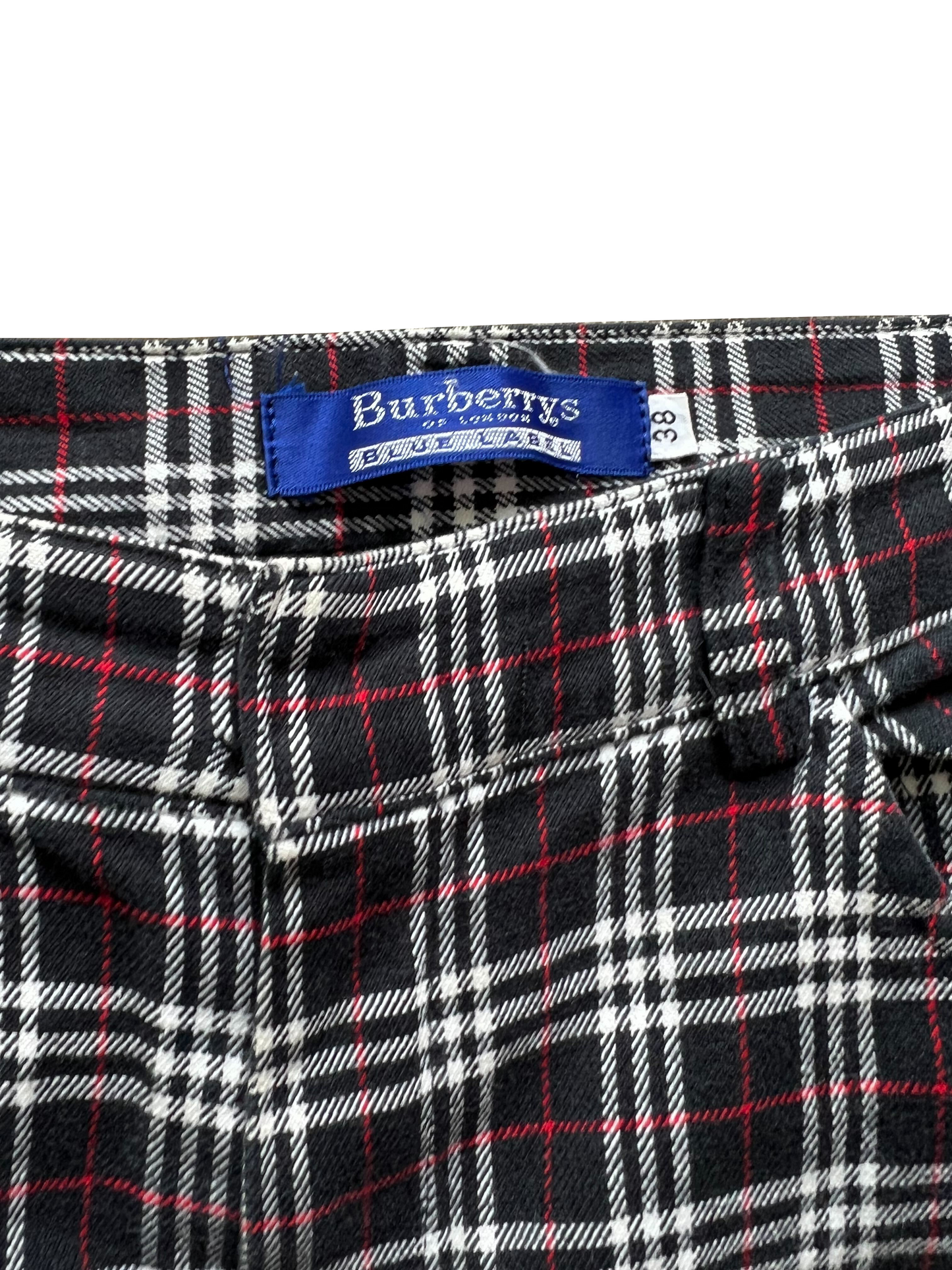 Burberry 2000s Blue Label Plaid Navy Pants