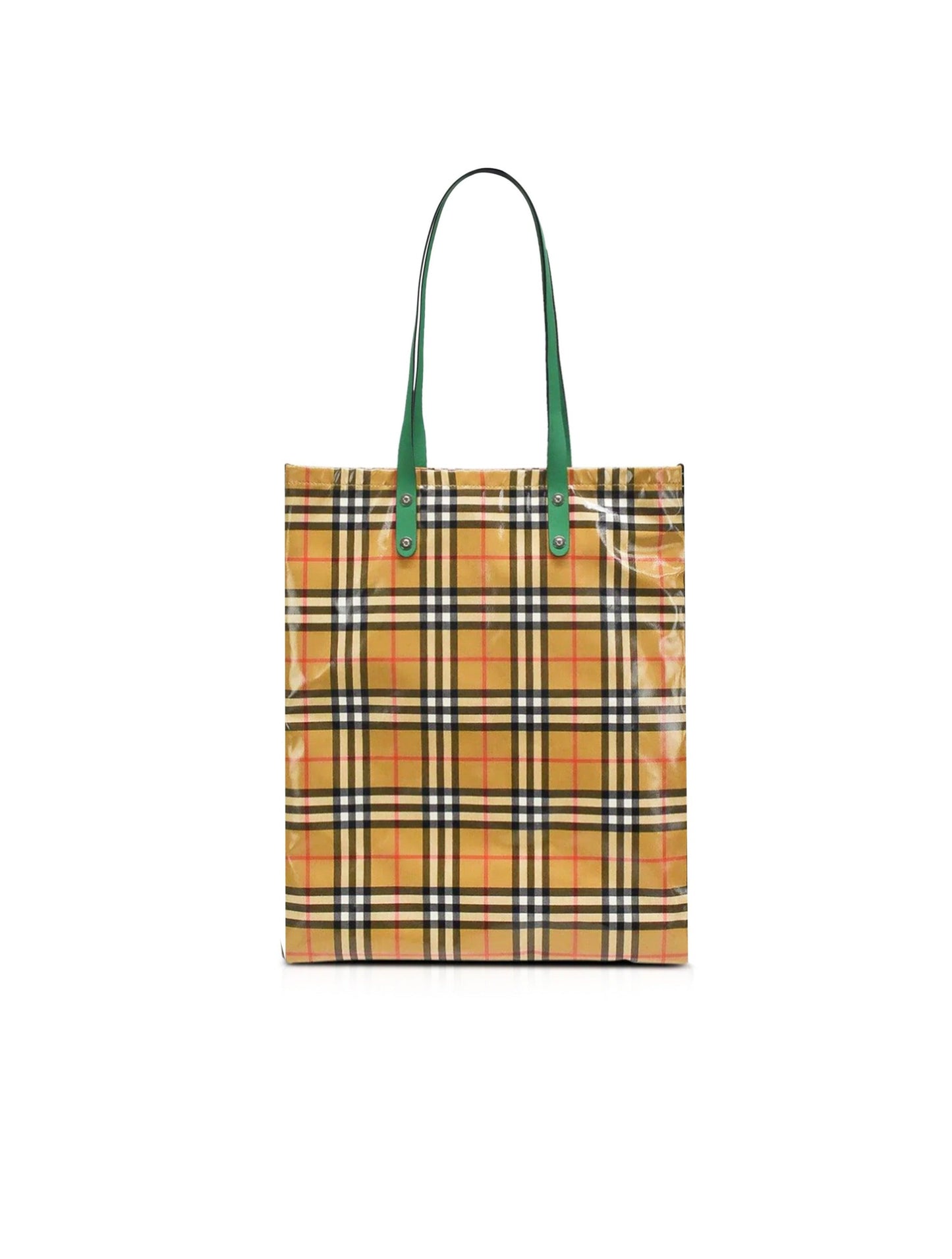 Burberry 2020s Novacheck Green Handle Tote