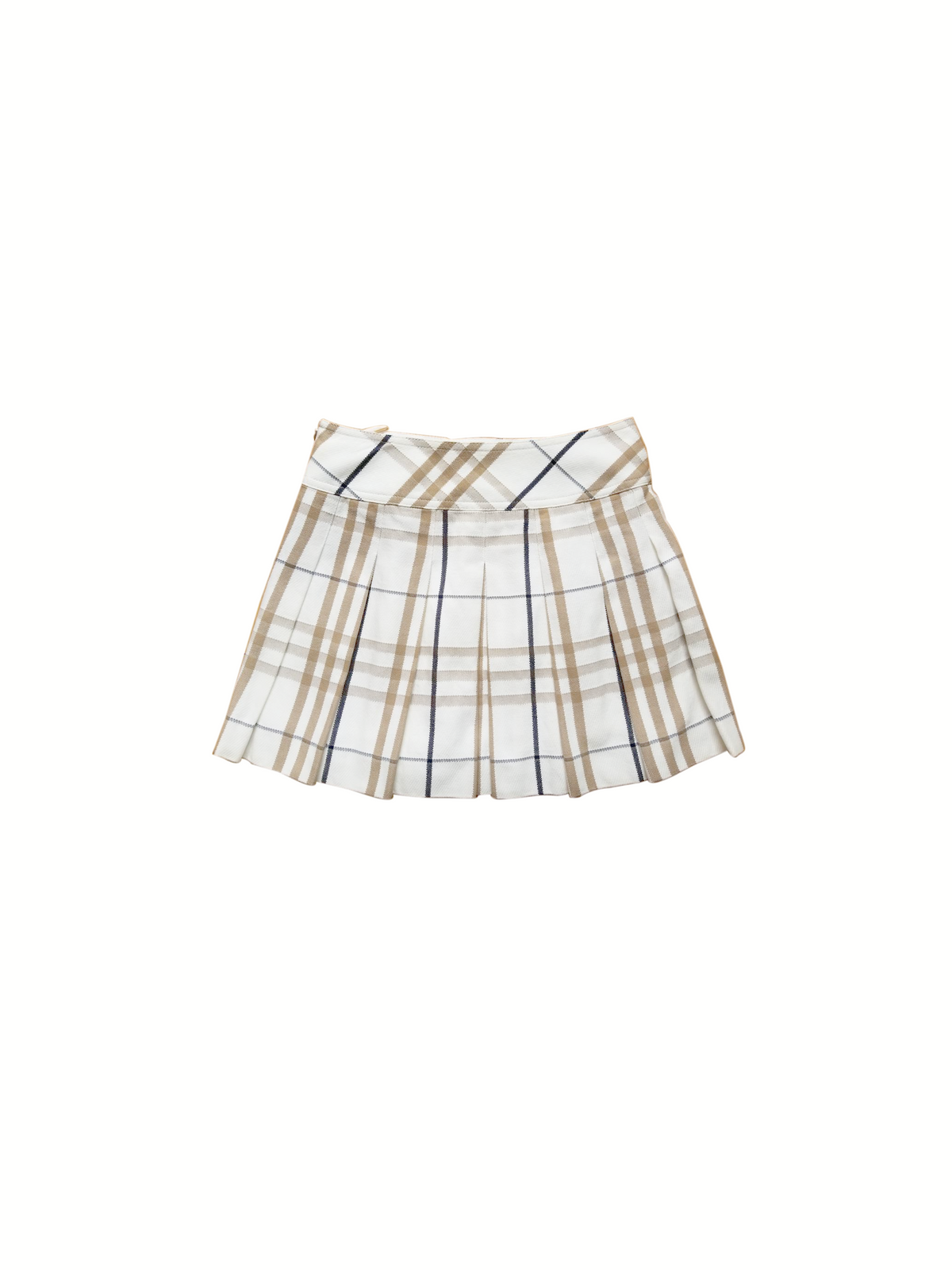 Burberry 2000s Light Blue Plaid Skirt