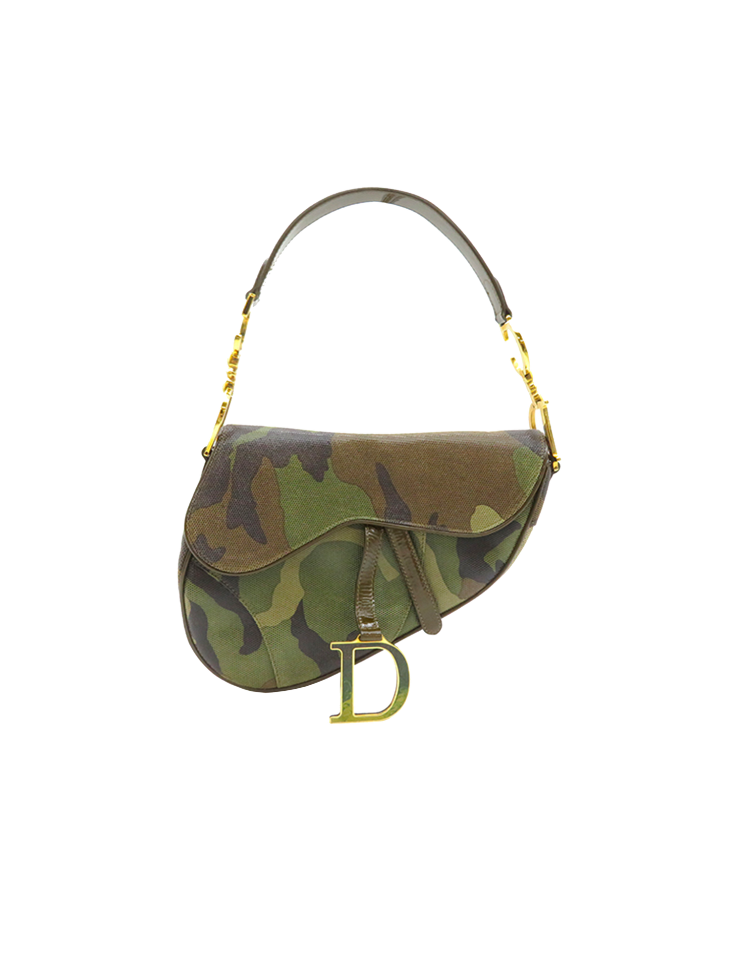 Christian Dior 2000s Rare Camouflage Saddle Bag