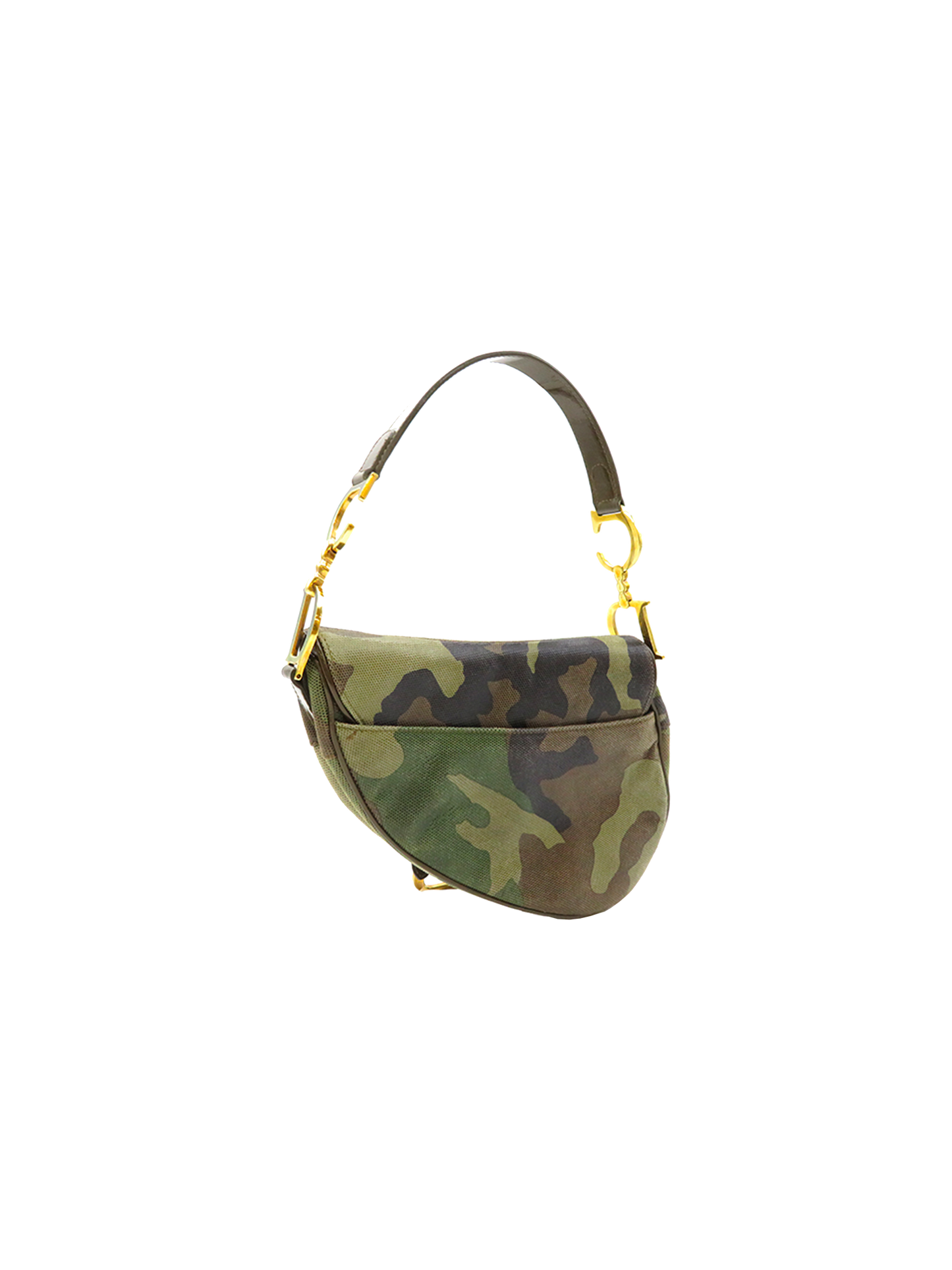 Christian Dior 2000s Rare Camouflage Saddle Bag