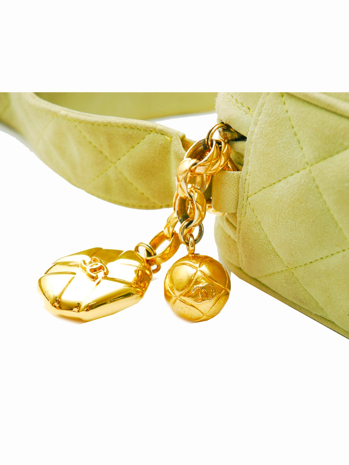 Chanel Suede Green Camera Shoulder Bag