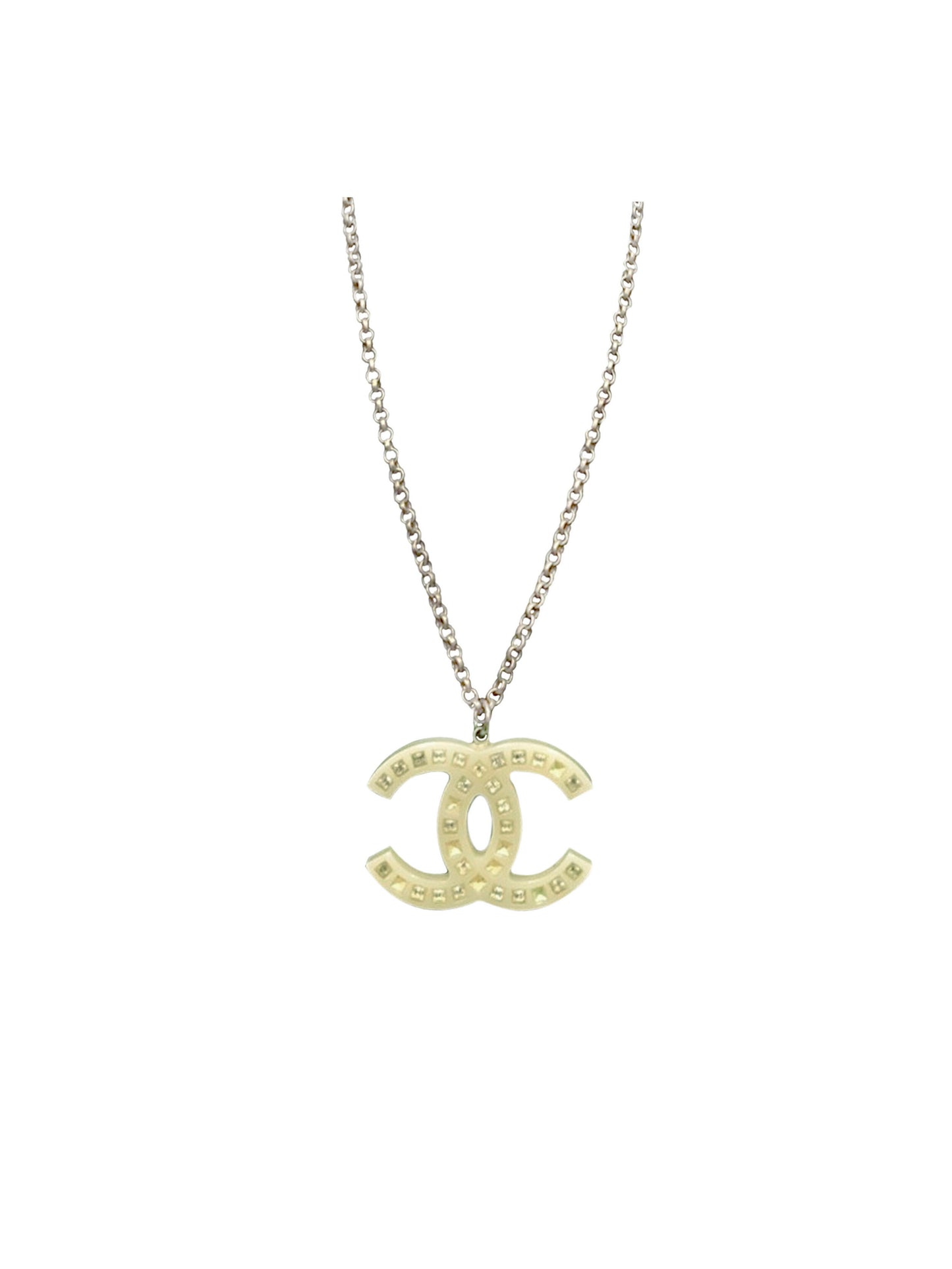 Chanel 2000s Plastic Resin Large CC Necklace
