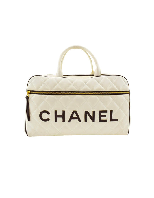 Chanel 2000s Rare XL Duffle Weekender Bag