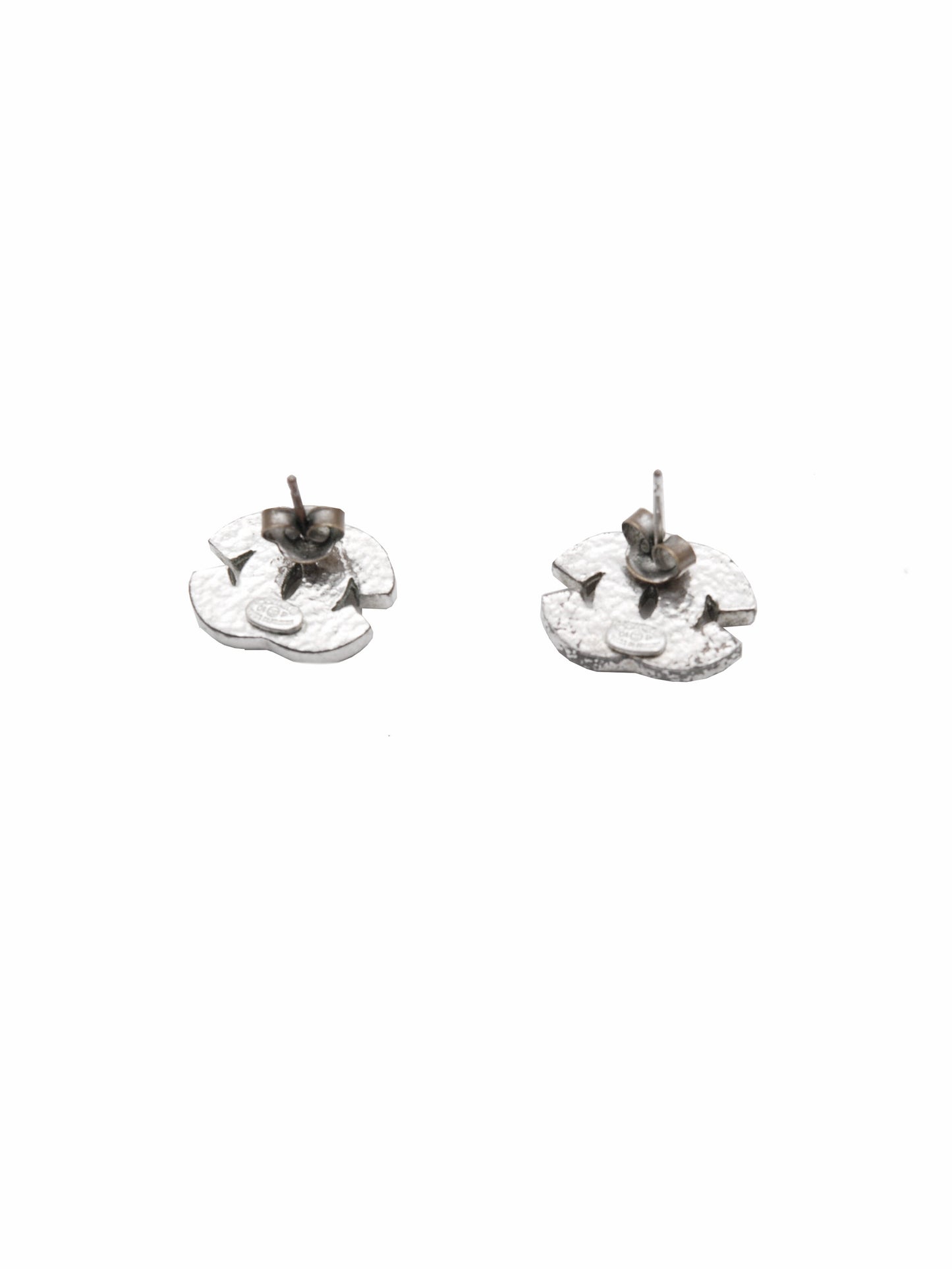 Chanel Silver Rhinestone Quartz Studs