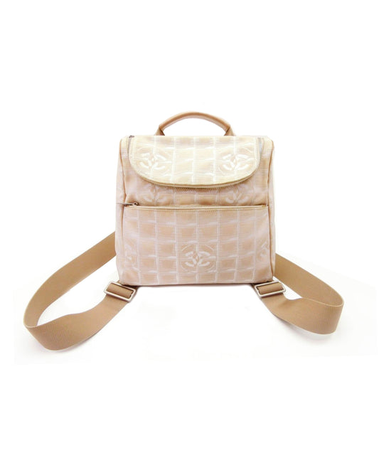Chanel Sports Small Travel Line Beige Backpack