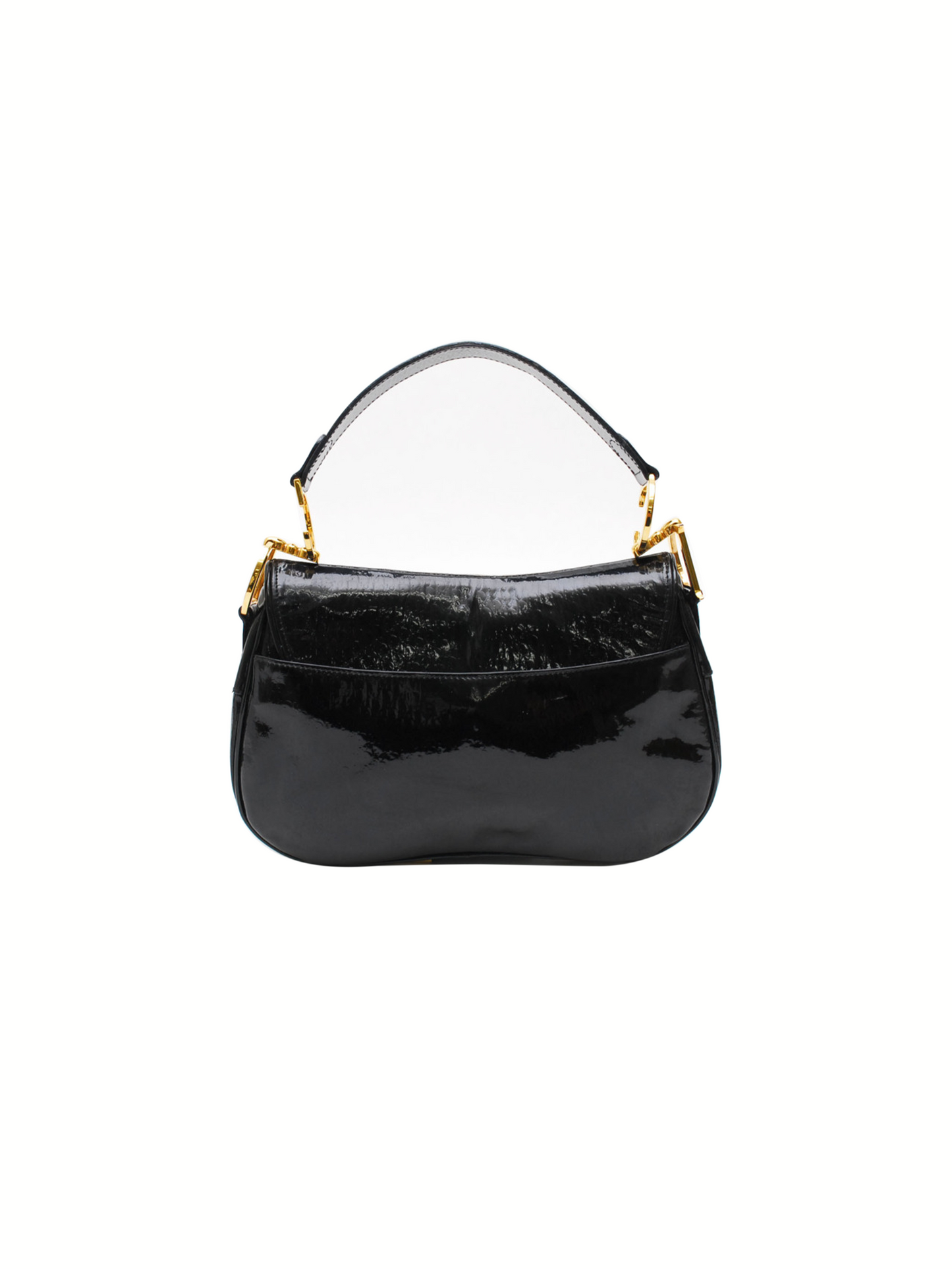 Christian Dior 2000s Black Leather Saddle
