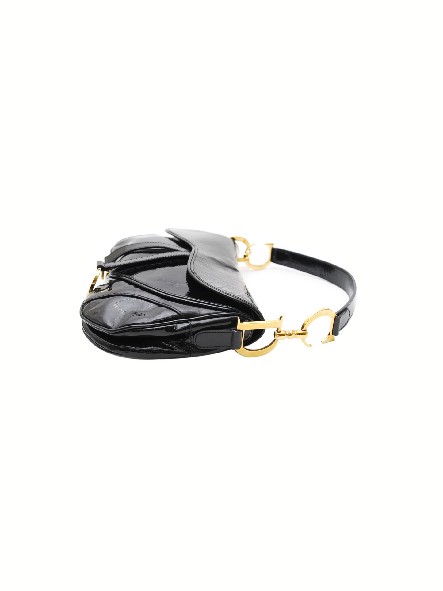 Christian Dior 2000s Black Leather Saddle