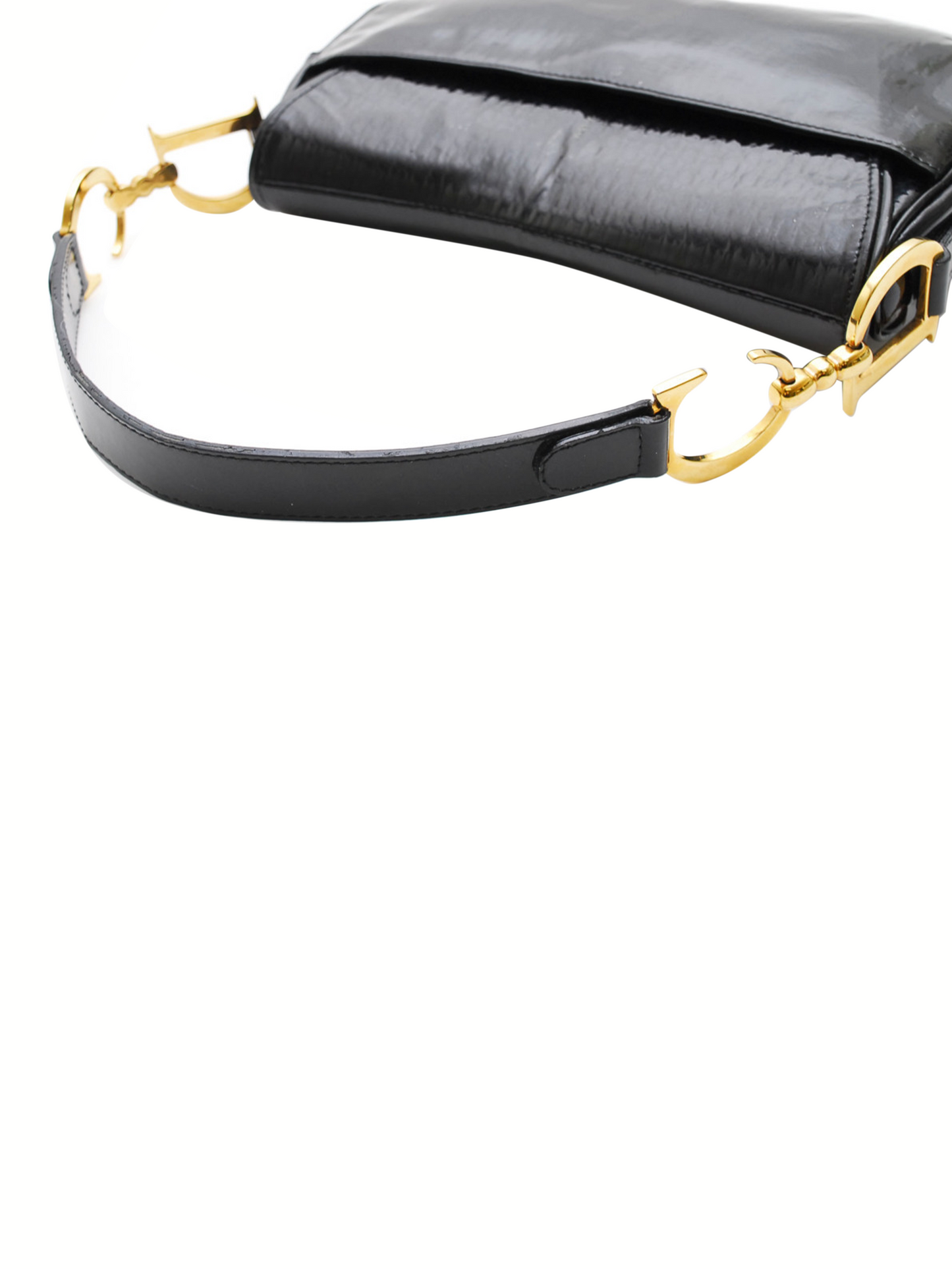 Christian Dior 2000s Black Leather Saddle