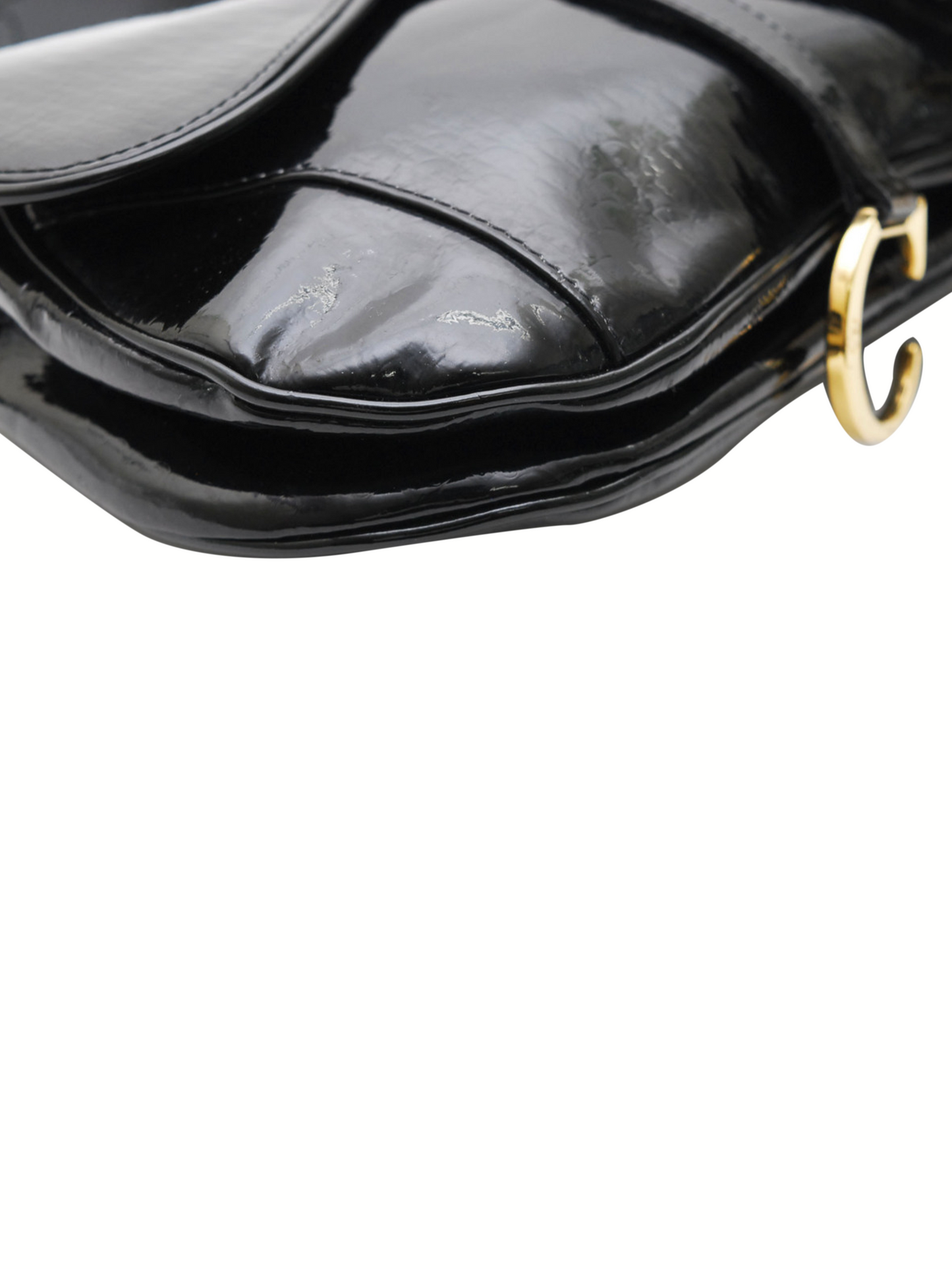 Christian Dior 2000s Black Leather Saddle