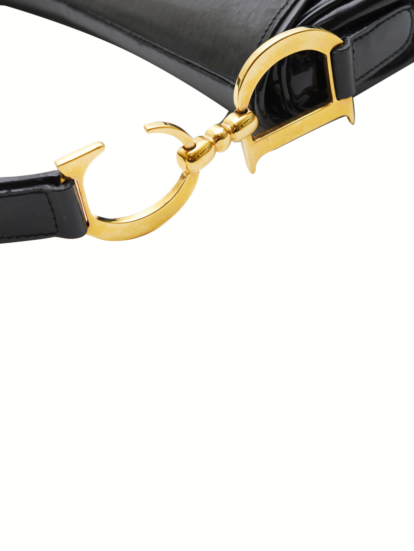 Christian Dior 2000s Black Leather Saddle
