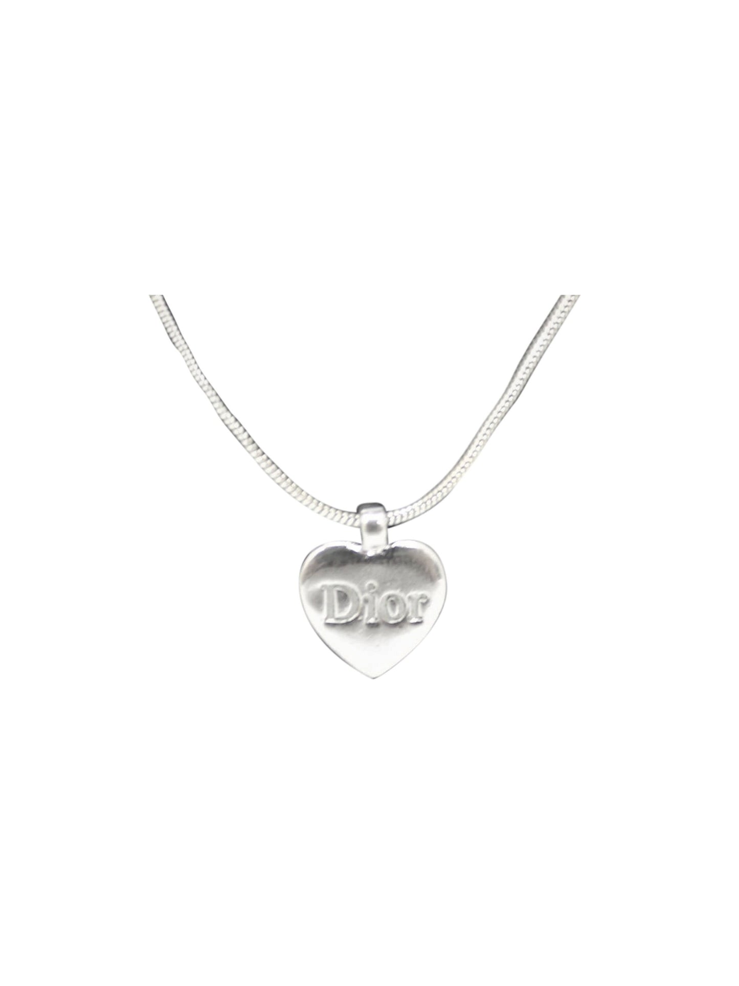 Christian Dior 2000s Silver Heart Necklace
