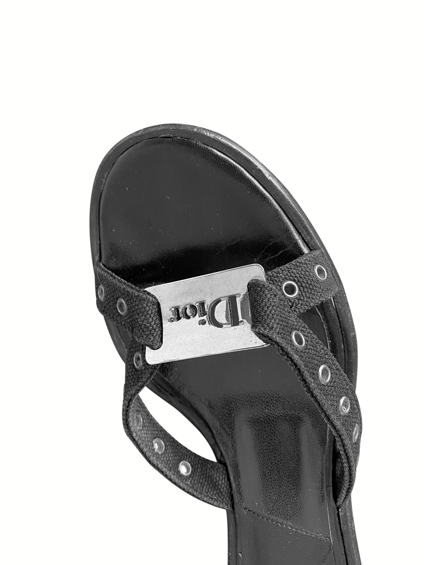 Christian Dior 2000s Cross Black Leather Heels