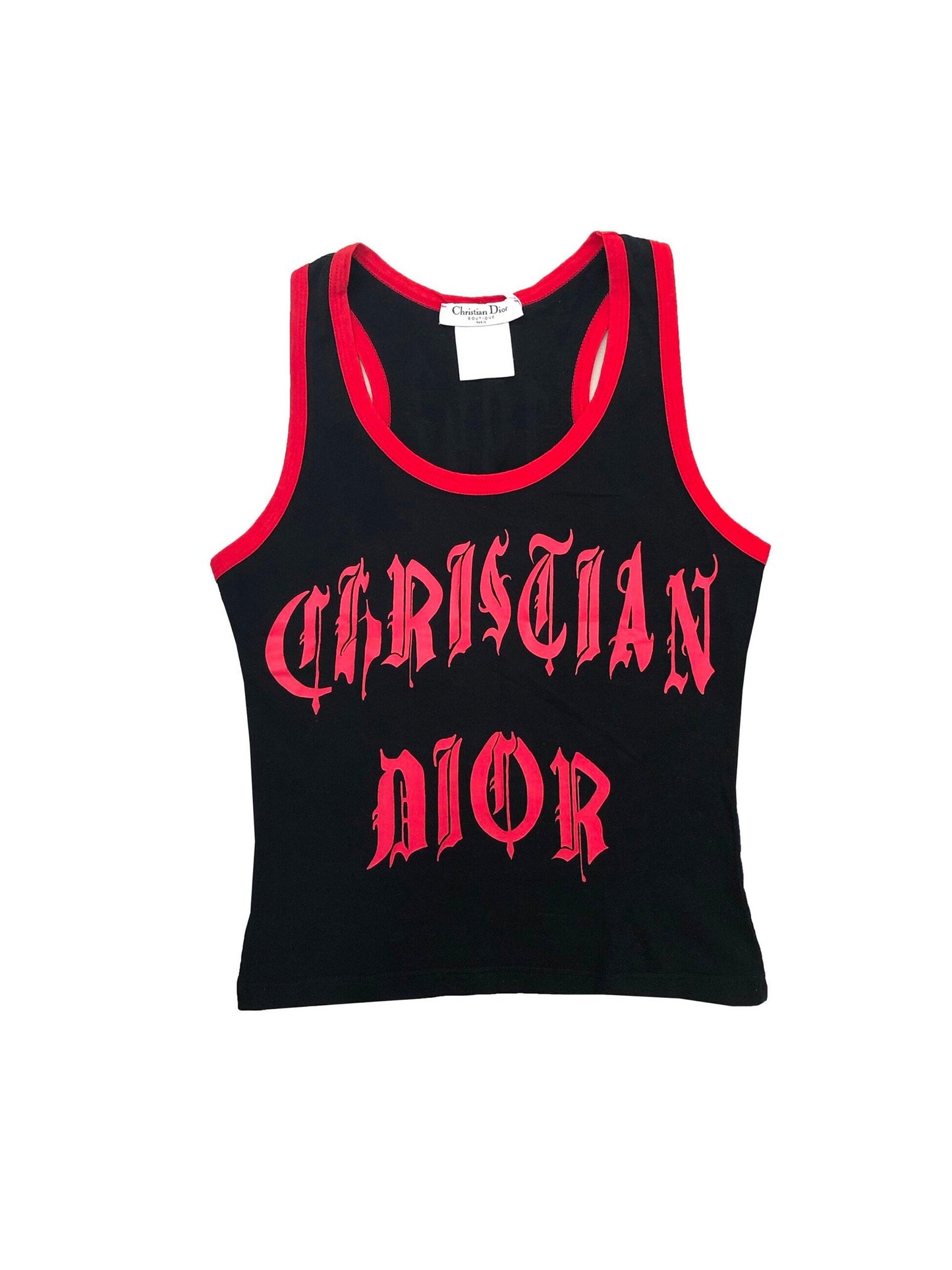 Christian Dior 2000s Rare Red Gothic Tank