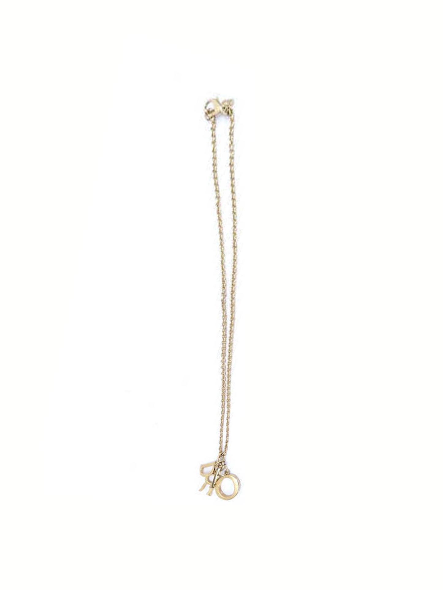 Christian Dior 2000s Gold Spell Out Necklace