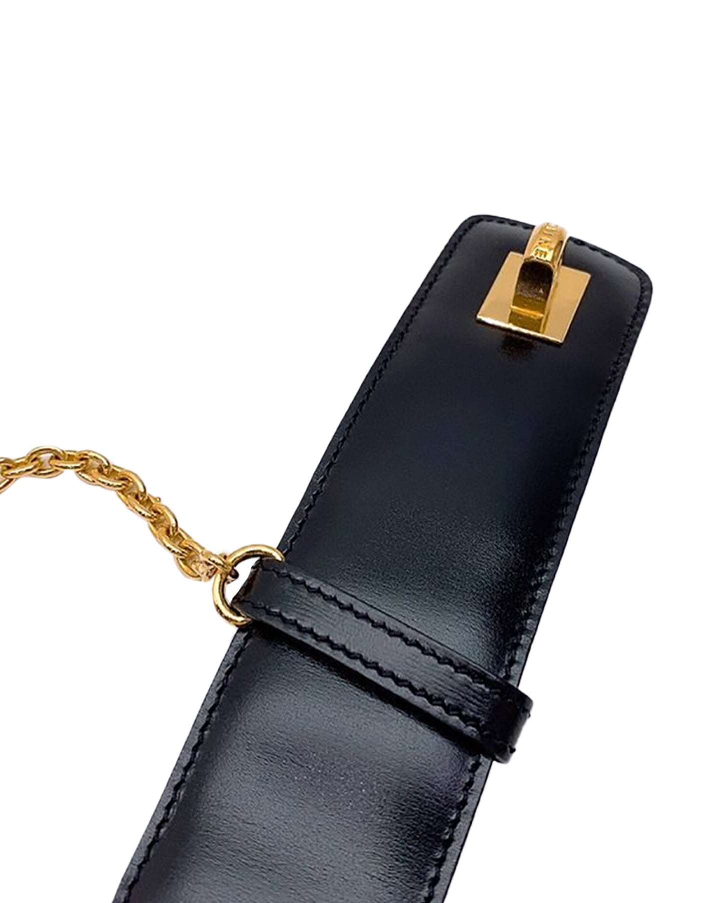 Celine 1990s Horse Loop Gold Belt