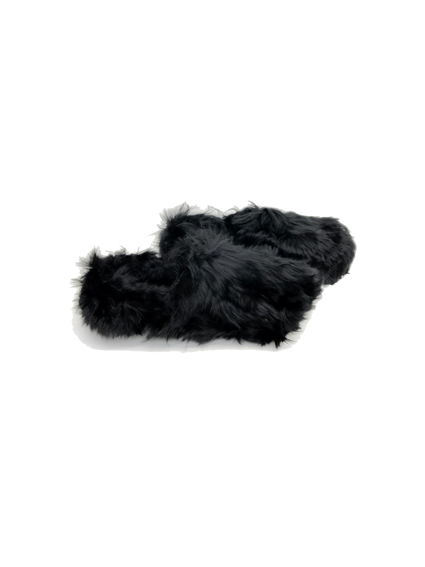 Celine 2010 Phoebe Philo Black Alpaca Long Fur Mule