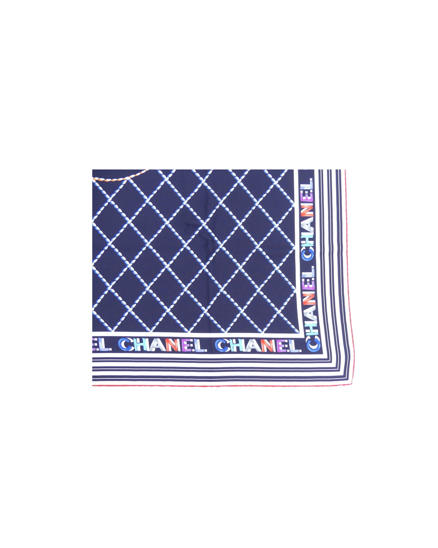 Chanel Stitched Rare Silk Scarf