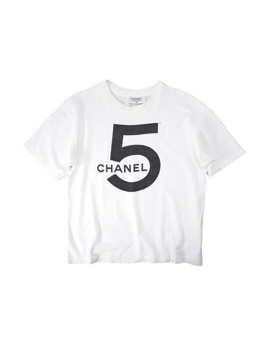 Chanel 1987 No. 5 Runway Rare White Tee