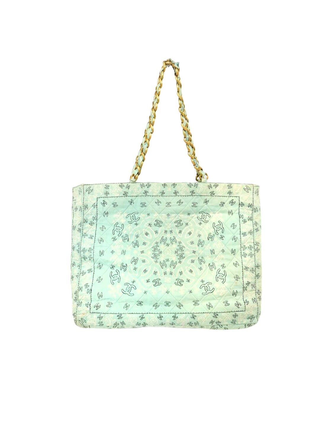 Chanel Bandana 2000s Rare Light Blue Tote