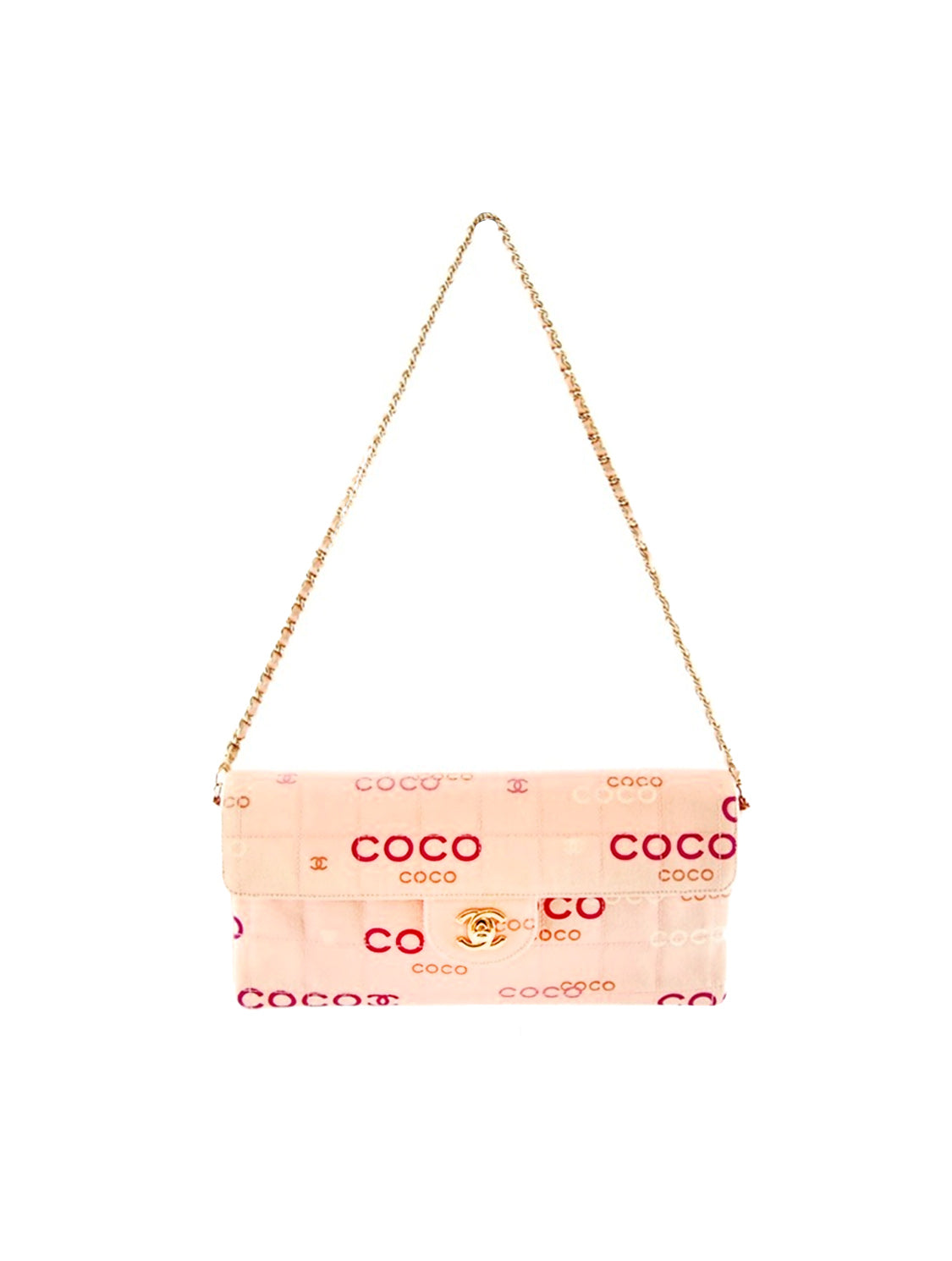 Chanel 2005 Cloth Rare Coco Pink Flap Bag