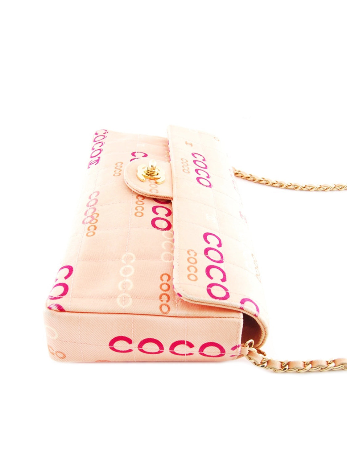 Chanel 2005 Cloth Rare Coco Pink Flap Bag