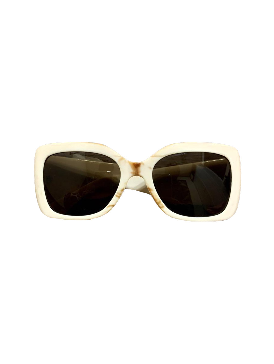 Chanel 2000s Cream Tortoise Rare Acetate Sunglasses